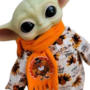 2 pc. Thanksgiving Turkey Gobble Wobble Outfit & Scarf Set fits 11" MATTEL Plush